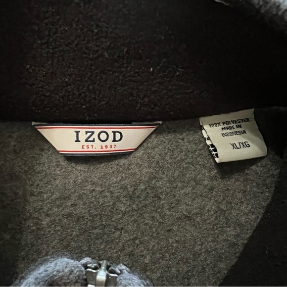 Izod Mens Full Zip Fleece Vest Gray size XL - Picture 5 of 10